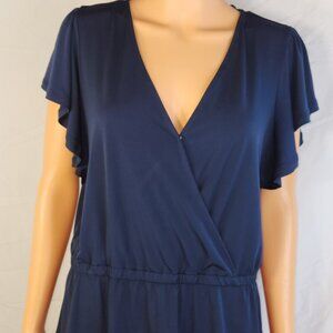 Michael Kors, wrap, blouse, corset, navy blue, size L